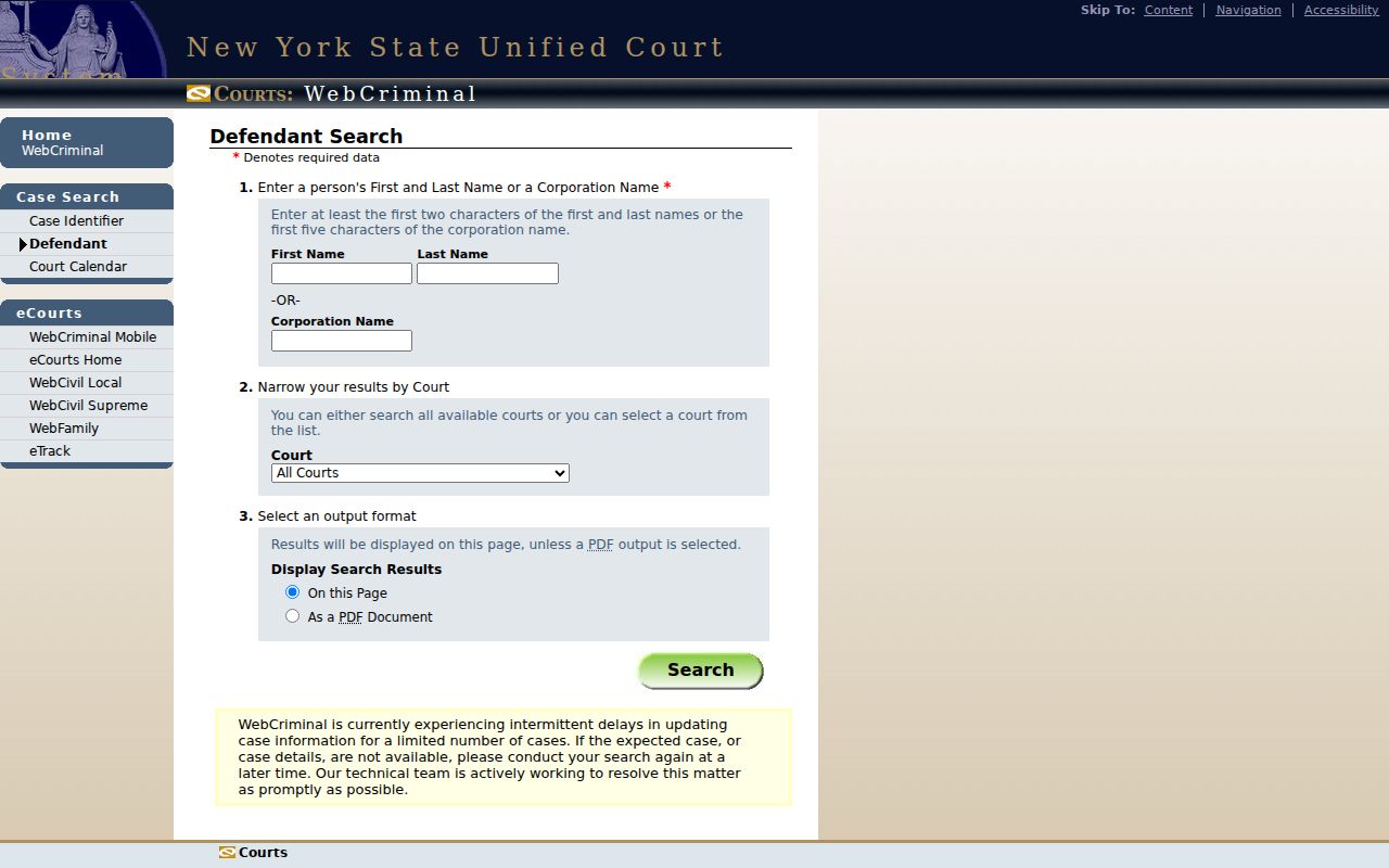 Wappinger residents directory New York WebCriminal court search