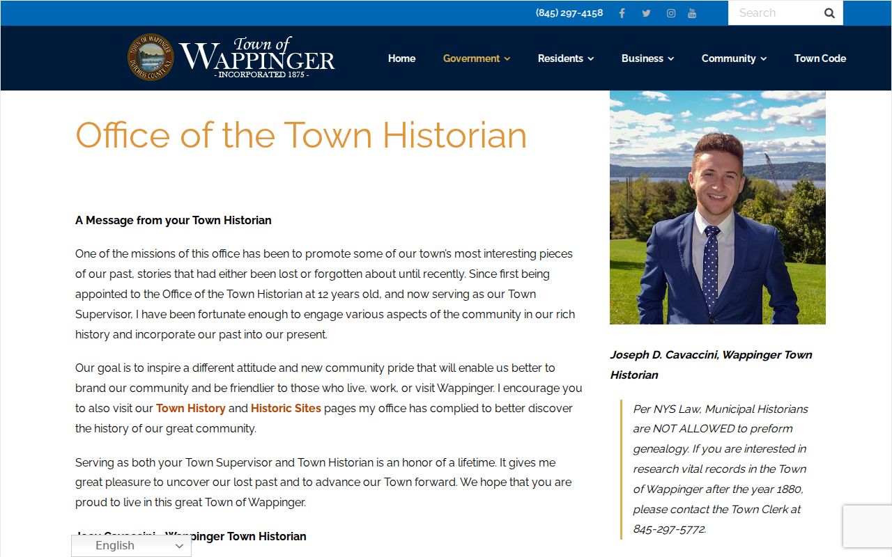 Wappinger previous residents local-history help from the Town Historian