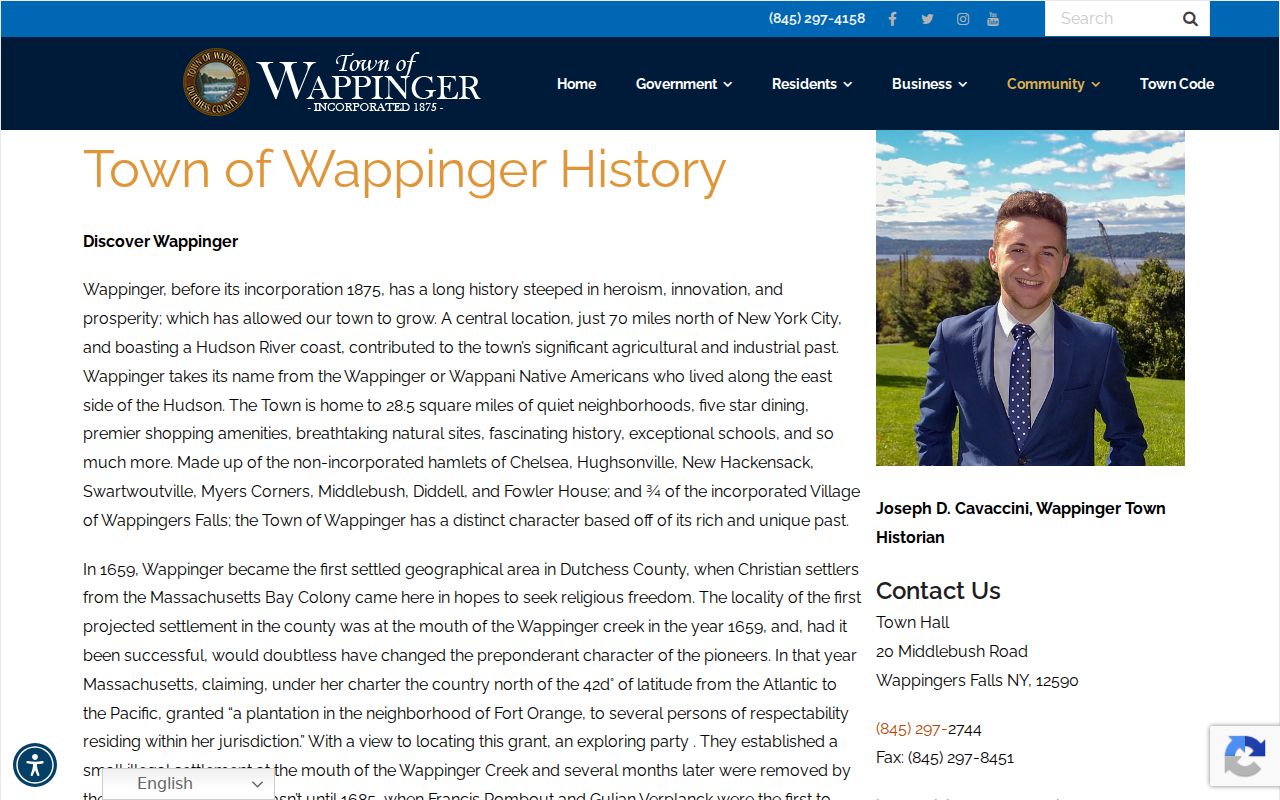 Wappinger ZIP code postal lookup town history geography